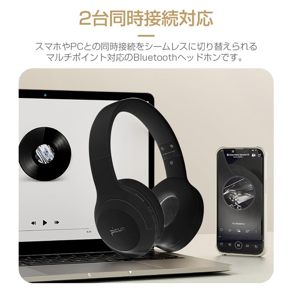 Amazon.co.jp: ヘッドホン Bluetooth ワイヤレスヘッドホン 有線